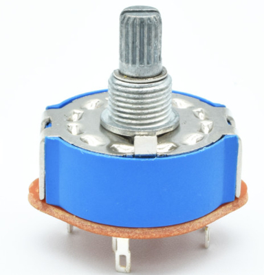 commutateur rotatif de bande de diamètre de 25mm avec le cache anti-poussière bleu utilisé pour l'appareil et le transducteur électriques
