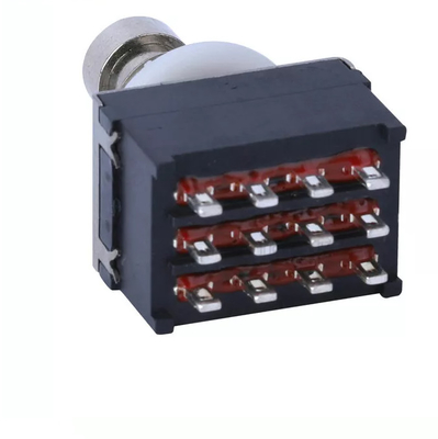 4H PDT momentané normalement fermé 12 Pin Toggle d'interrupteur à pied de 0.8mm