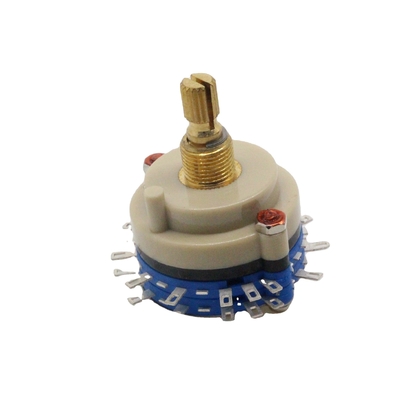 Commutateur rotatif continu de haute précision 100ohm Commutateur rotatif multipolaire