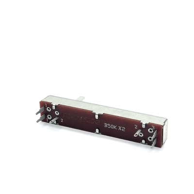 film de carbone de potentiomètre de glissière de l'affaiblisseur 60mm de glissière de voyage de 100ohm 45mm