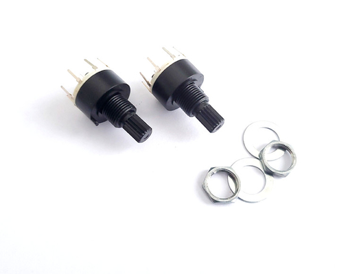 16mm en plastique commutateur rotatif Polonais simple 0.3A Heater Refrigerator de 8 positions