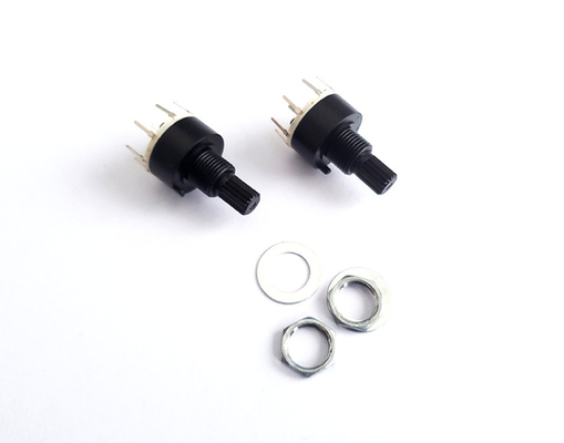 16mm en plastique commutateur rotatif Polonais simple 0.3A Heater Refrigerator de 8 positions